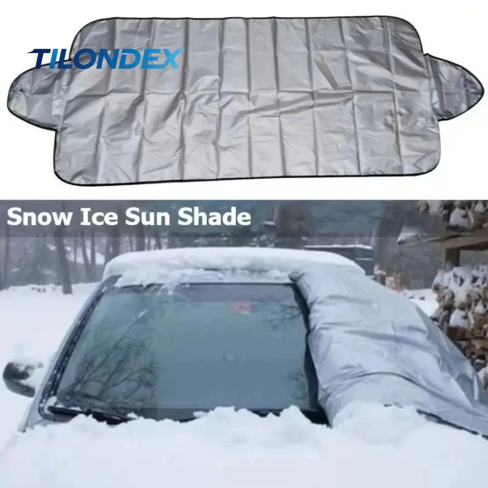 Pare-soleil universel TILONDEX pour voiture, protection contre la neige, le gel, la pluie, pour la plupart des voitures, SUV, protection du pare-brise