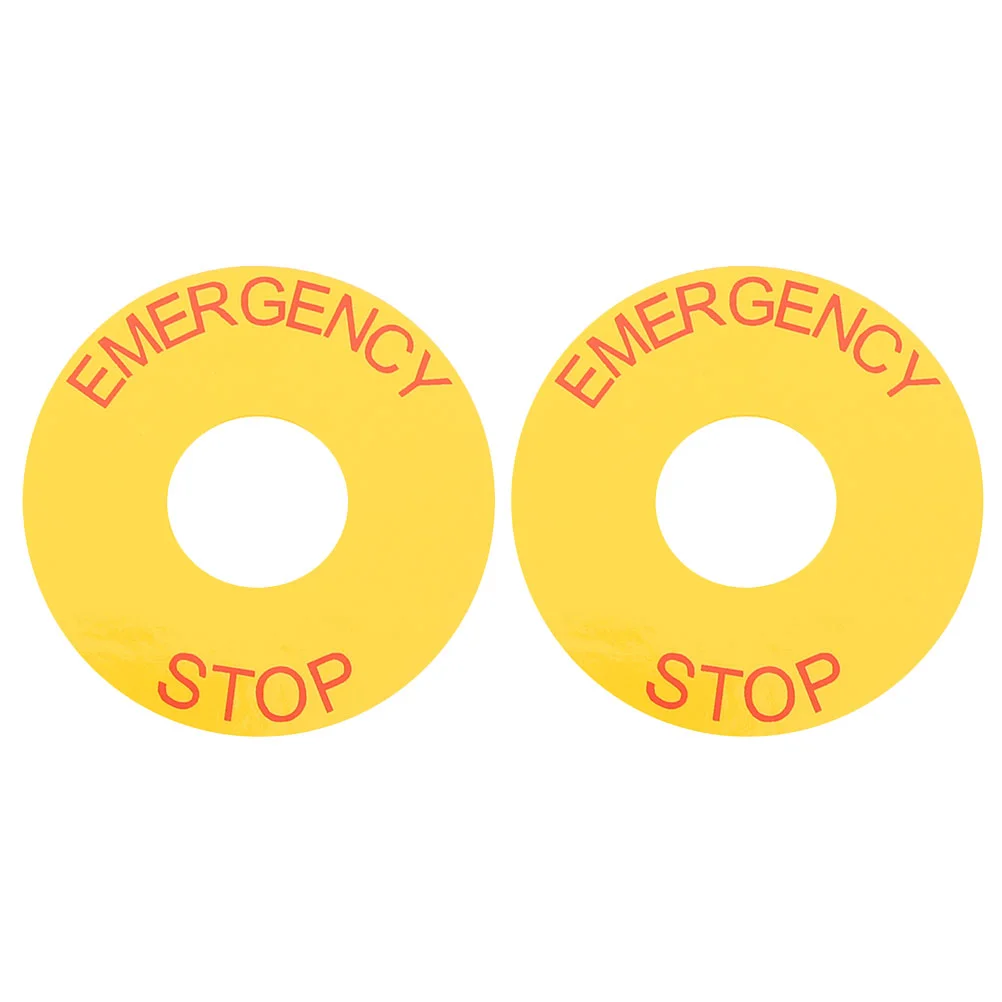 Switch Stickers Water Proof Equipment Warning Emergency Stop Decal Inverter Nail