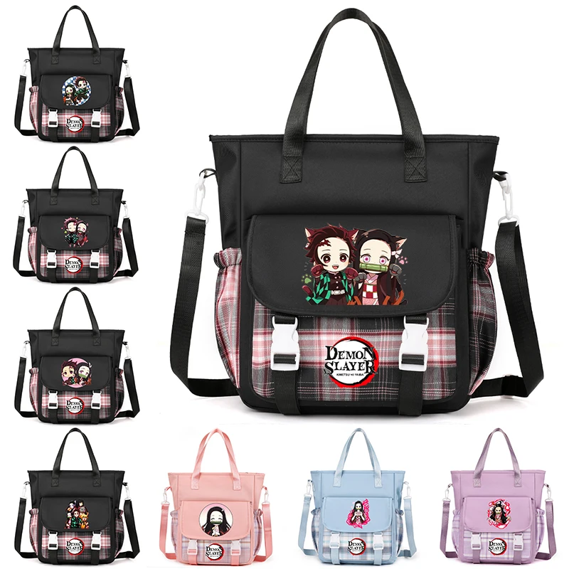 

Anime Demon Slayer Shoulder Bag Crossbody Handbag Schoolbag for Teen Girl Boy Back To School Bag Women Messenger Bag Mochila