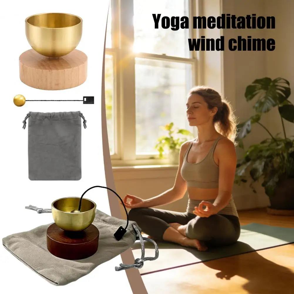 1pc Mini bol chantant ensemble pour méditation Yoga Relaxation pleine conscience Chakra cuivre son bol guérison clair tons agréable cadeau