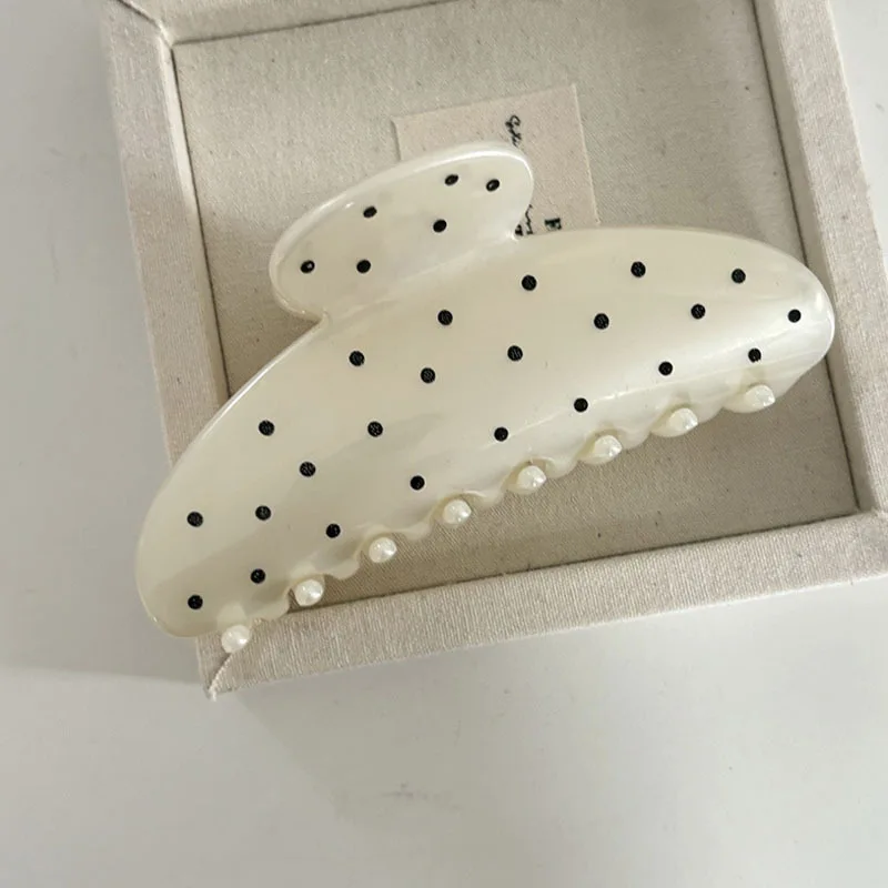 1 Stück Polka Dot Haarspange Exquisites Tägliches Styling-Zubehör mit Festem Halt für Verschiedene Frisuren Alle Jahreszeiten Verspieltes Accessoire – Detail 2