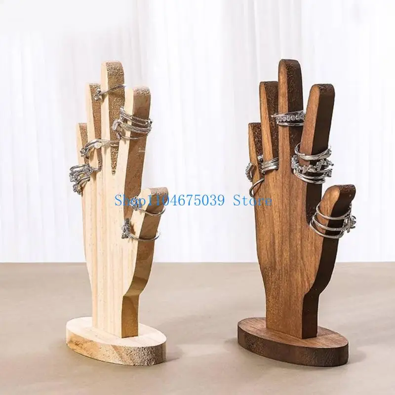 

5asd Уникальная деревянная подставка для ювелирных изделий ручной формы придает элегантный шарм дисплею