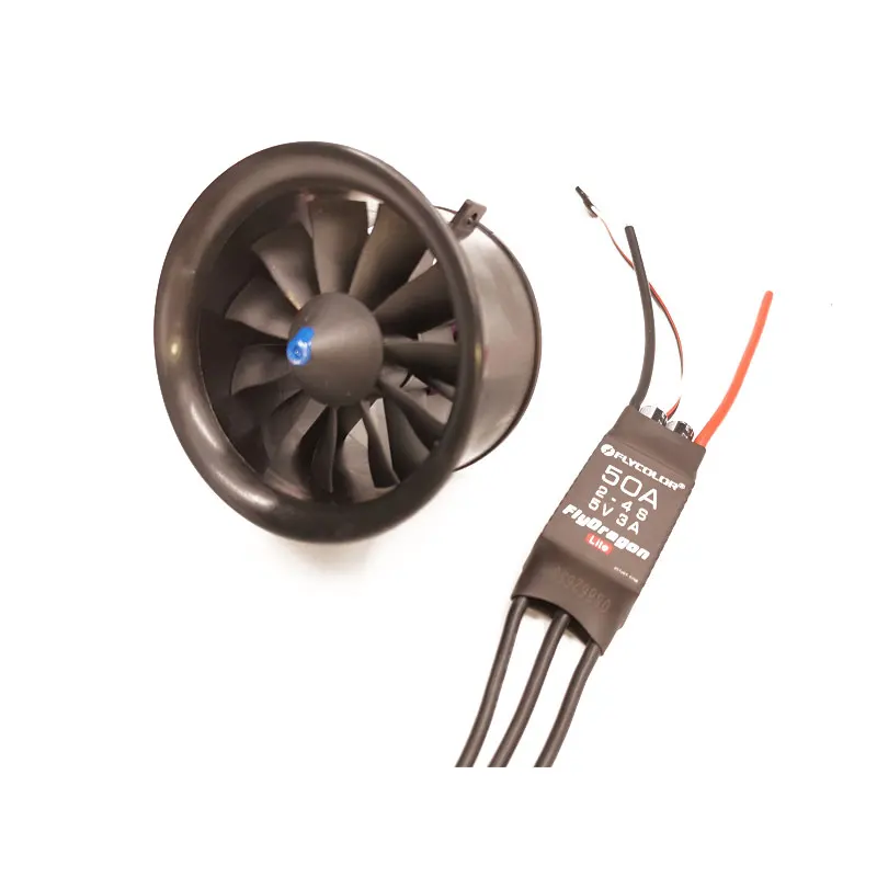 Hobbyhh 50 64 60 80 90mm EDF Fan Thrust for RC Model Aircraft Jet Brushless Motor Stage Duct Fan