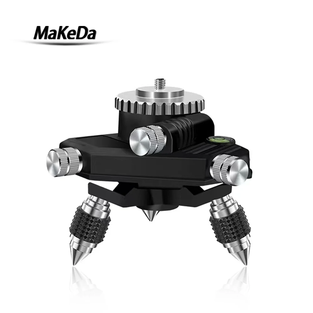 MaKeDa Adjustable Rotation Laser Level Metal Tripod Bracket 360 Rotation Base for 1/4 inch Interface Tripode Para Nivel Laser