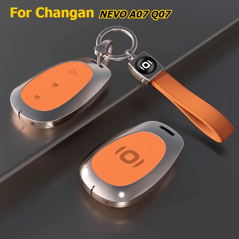 

Для Changan QIYUAN NEVO A07 Q07 EV Air Pro 2025 2026 Чехол для ключей от автомобиля Брелок из цинкового сплава с дистанционным управлением Брелок для ключей Автомобильные аксессуары
