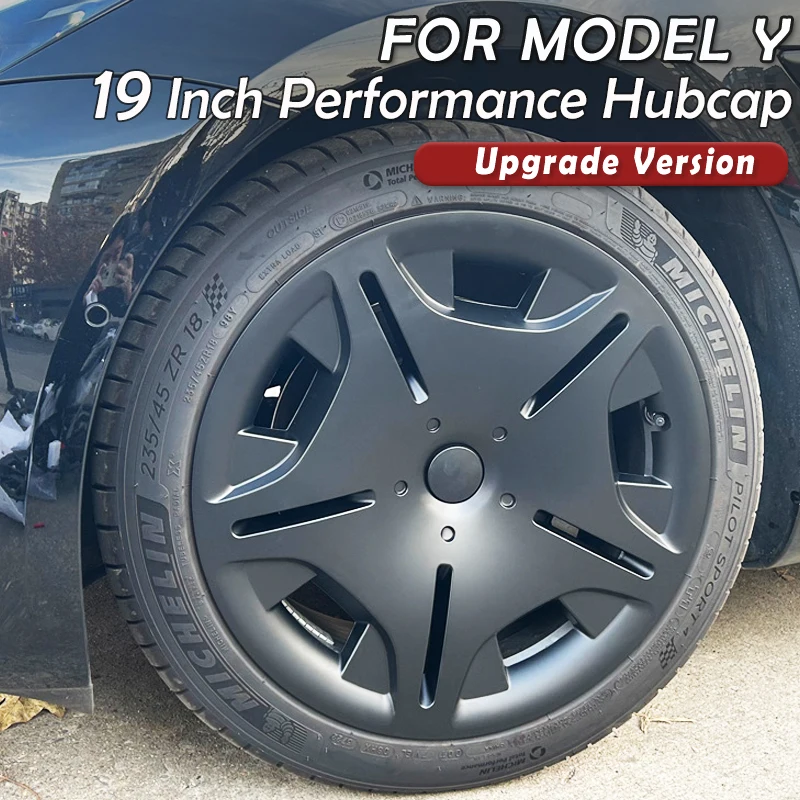 4PCS Hub Cap Performance for Tesla Model 3 Replacement 18-Inch Wheel Cap Automobile Hubcap Full Rim Cover Accessories 2018-2024