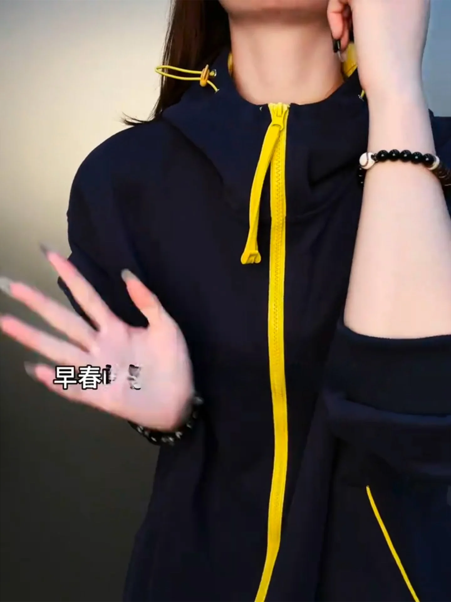 

Оливково-зеленый кардиган на молнии с капюшоном в мужском стиле, весенне-осенняя куртка в американском ретро-стиле с цветовыми блоками, повседневное пальто в университетском стиле