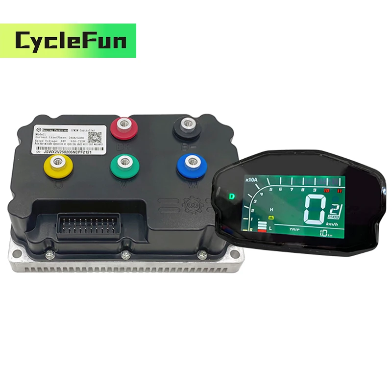 

FarDriver 72V ND72300 100A 2KW-3KW Sine Wave Controller Programmable With DKD Display For Electric Scooter Motorcycle Conversion