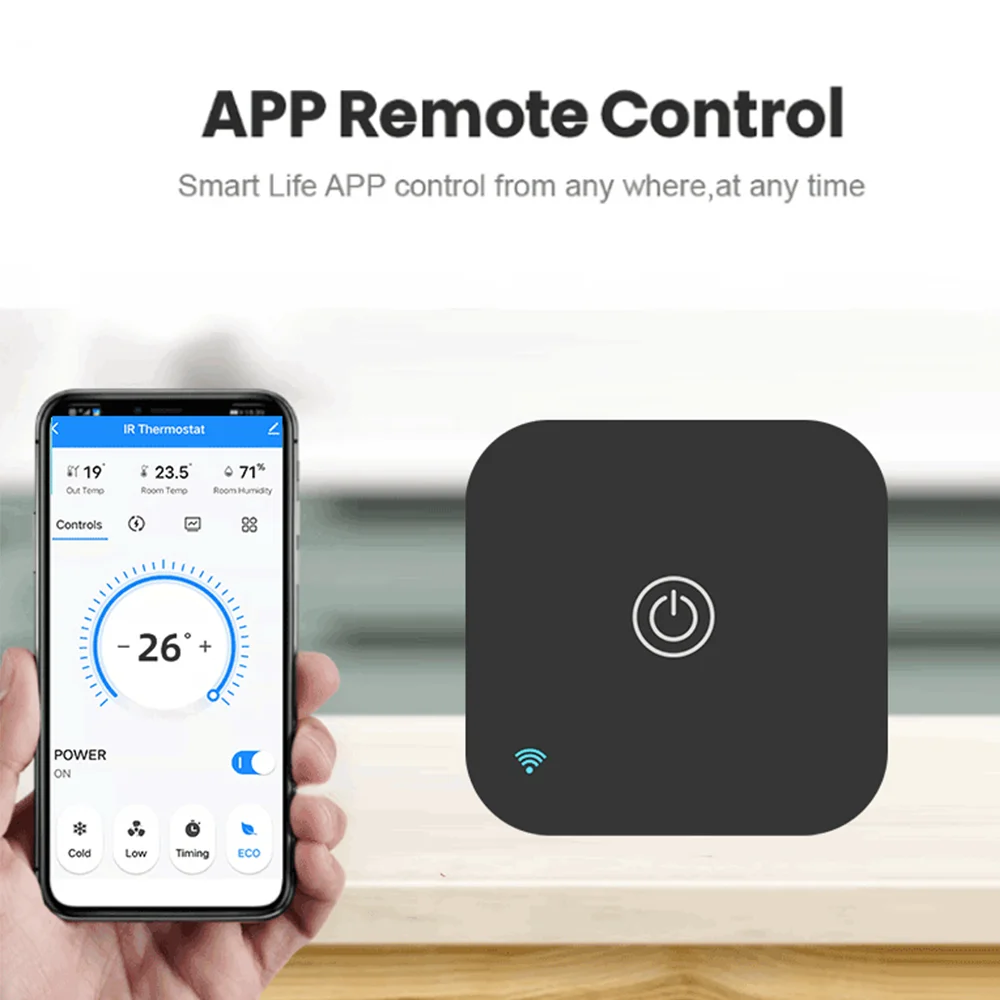 Tuya Smart Air Conditiong Thremostat Built-in Temperature Humidity Sensor For IR Remote AC Work with Alexa Google