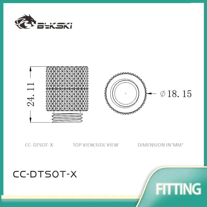 BYKSKI CC-DTSOT-X G1/4'' 360 Degree Rotary Rotate Female to Male Connectors Fitting M to F Accessories Fitting