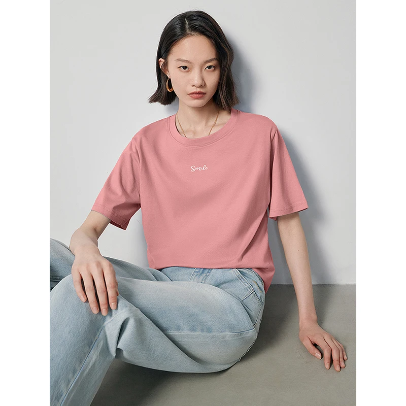 TOYOUTH  Women T-shirt 2024  Summer New Casual Versatile Cotton Top