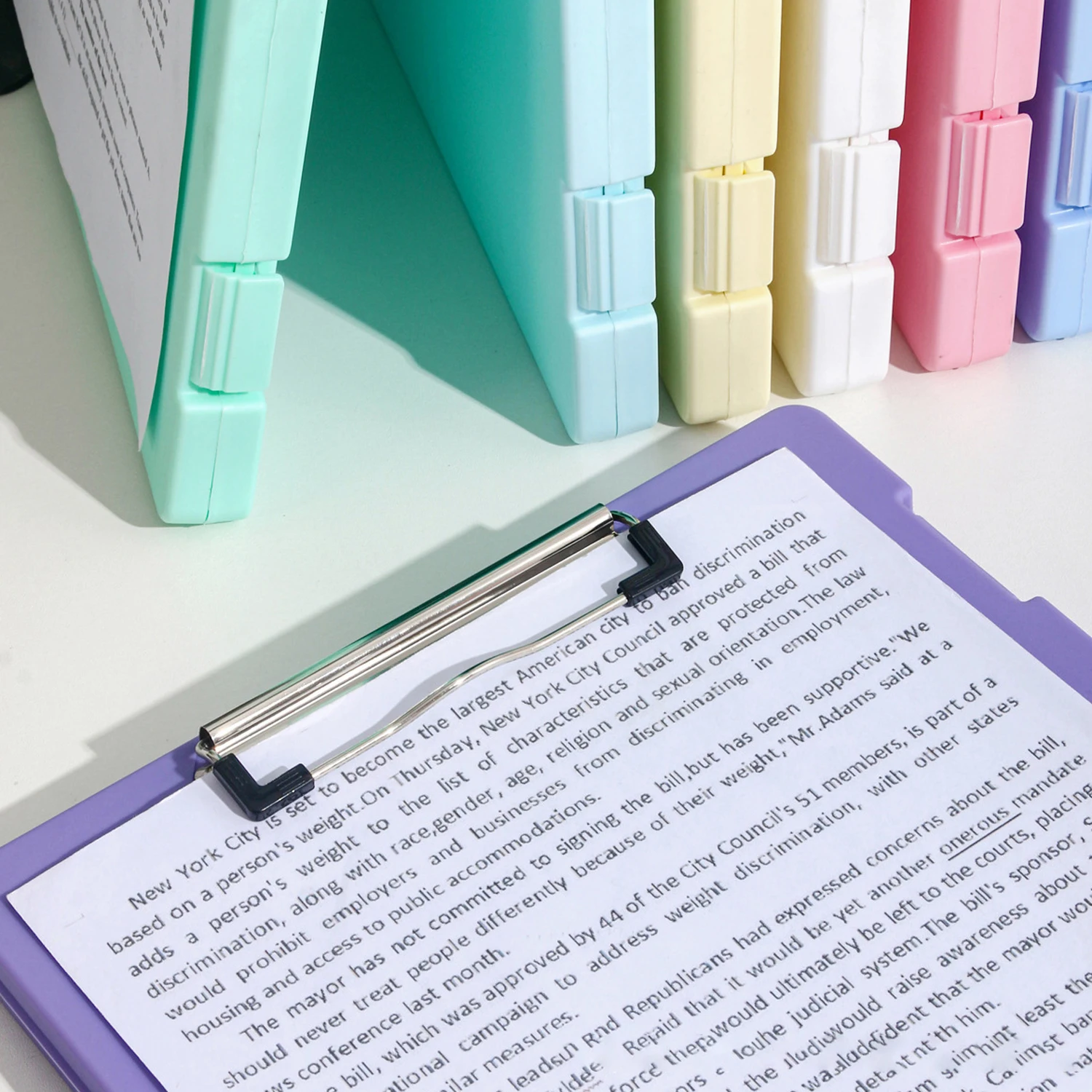 A4 Clipboard File Folder Box Sturdy Plate Clip Large-Capacity Efficient Document Test Paper Storage Organizing Writing Pad