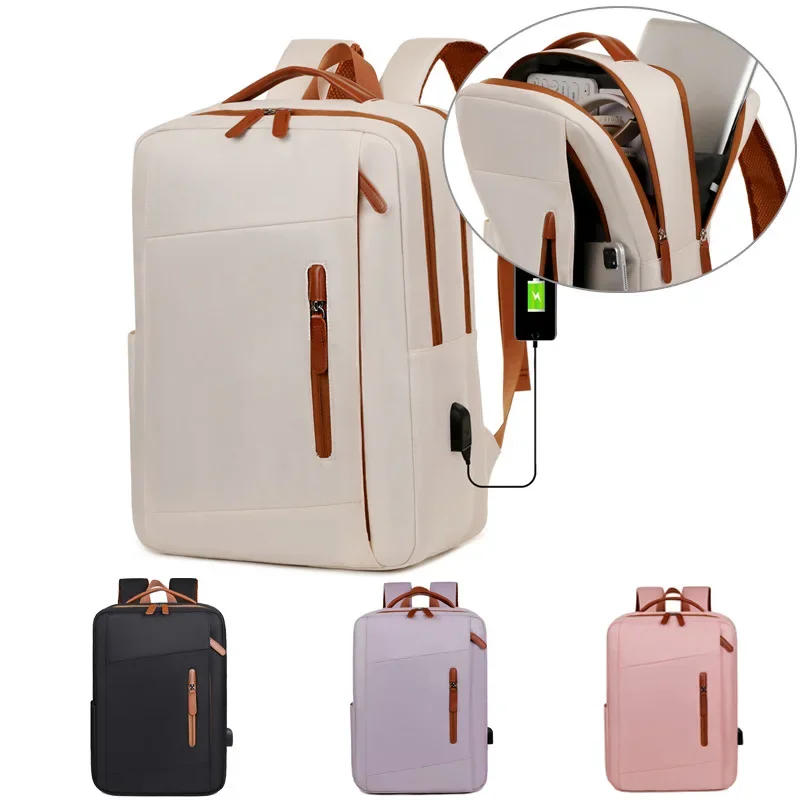 

Business Travel Backpack Men Backpack School Expandable USB Bag Large Capacity 15.6 inch Laptop Waterproof Fashion Backpack