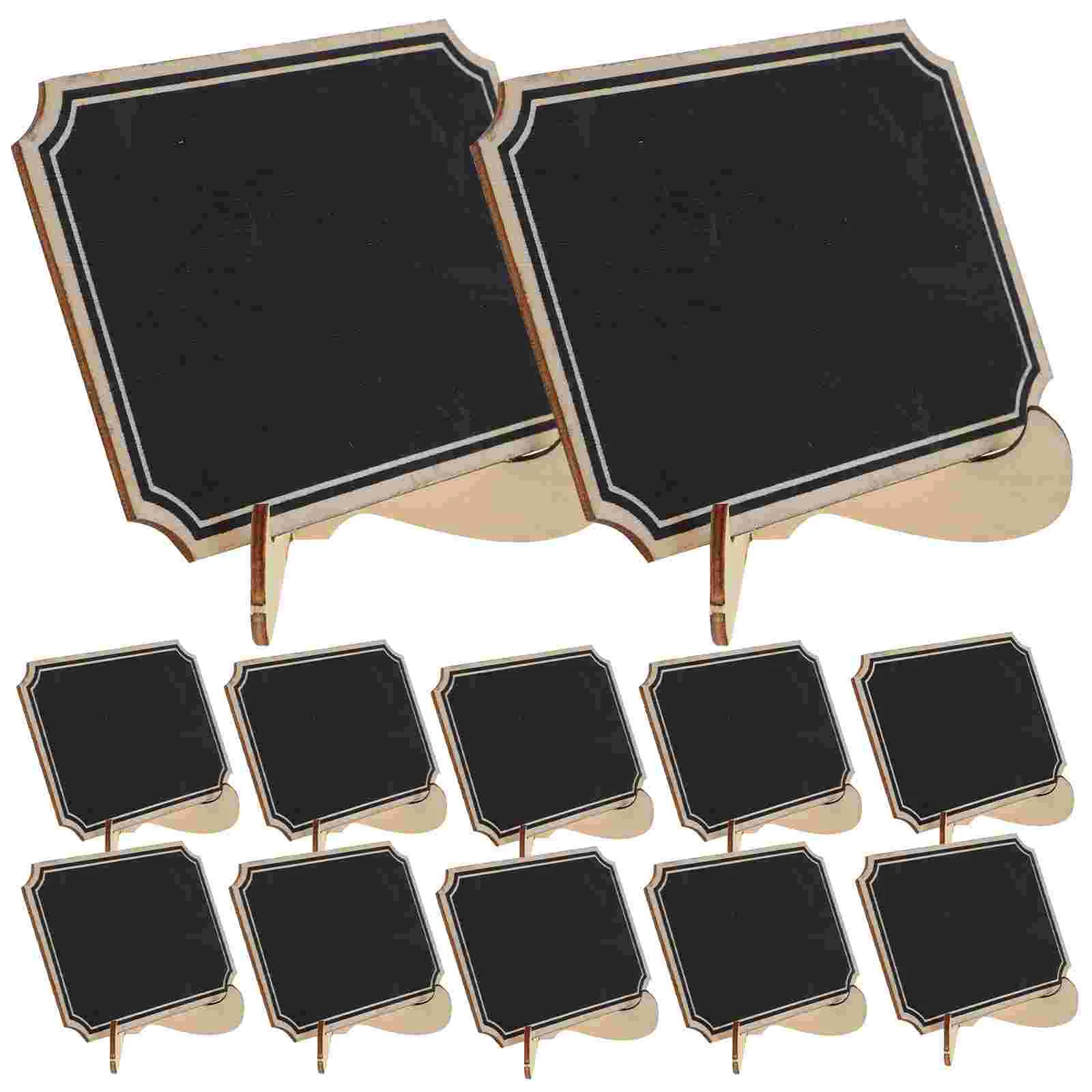 20 Pcs Rounded Corners Chalkboards for Food Miniature Table Small Blackboard Reusable Erasable Letter Wooden Practical