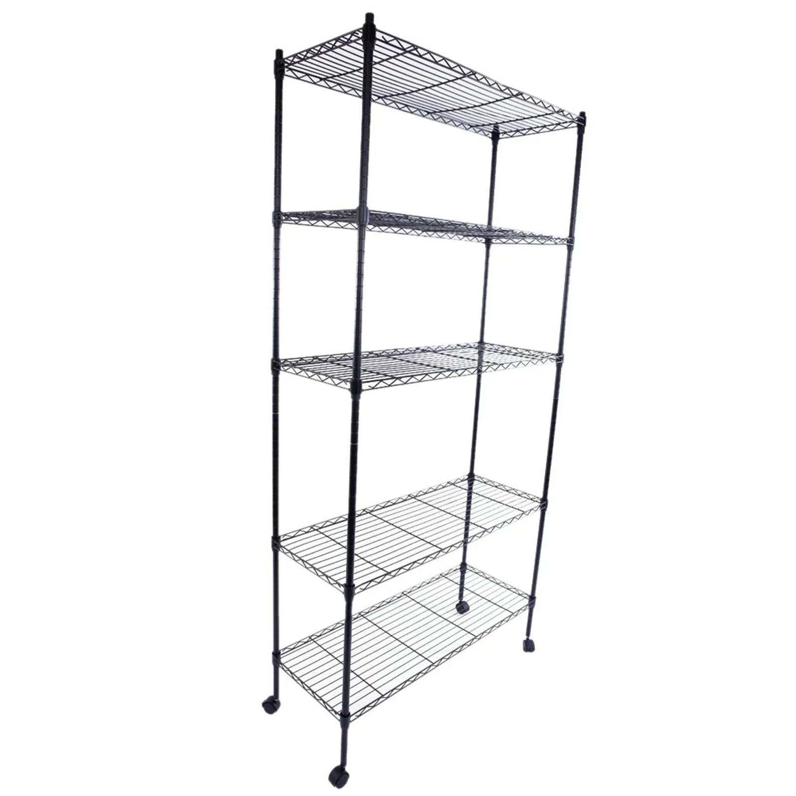 5-Layer Plastic Coated Iron Shelf with 1.5