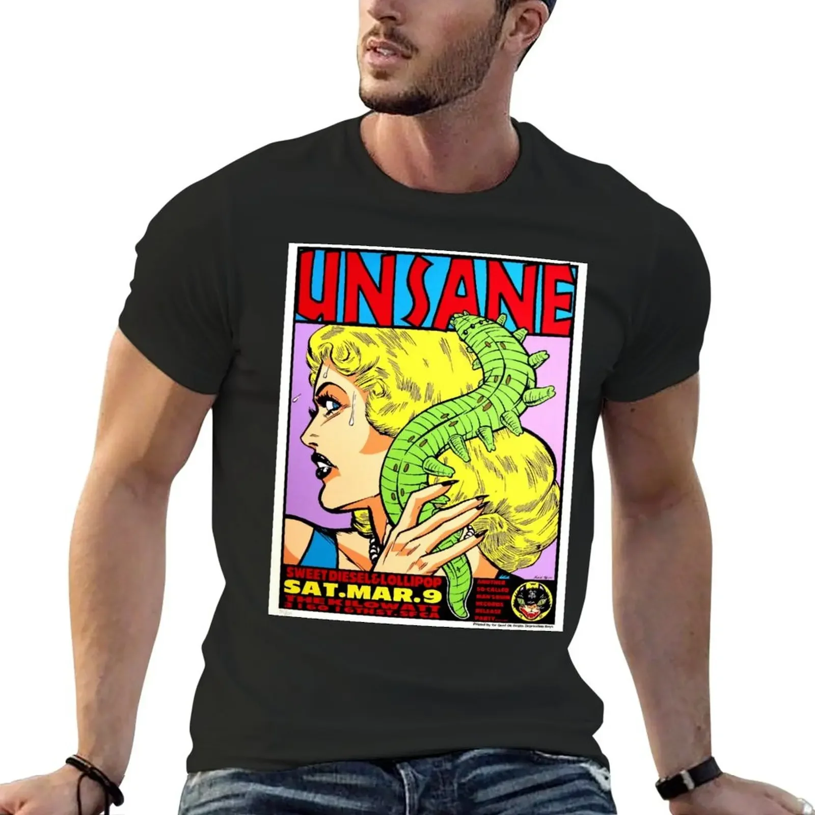 Unsane Flyer T-Shirt rapper graphic tees plus sizes blue archive Men's t-shirts