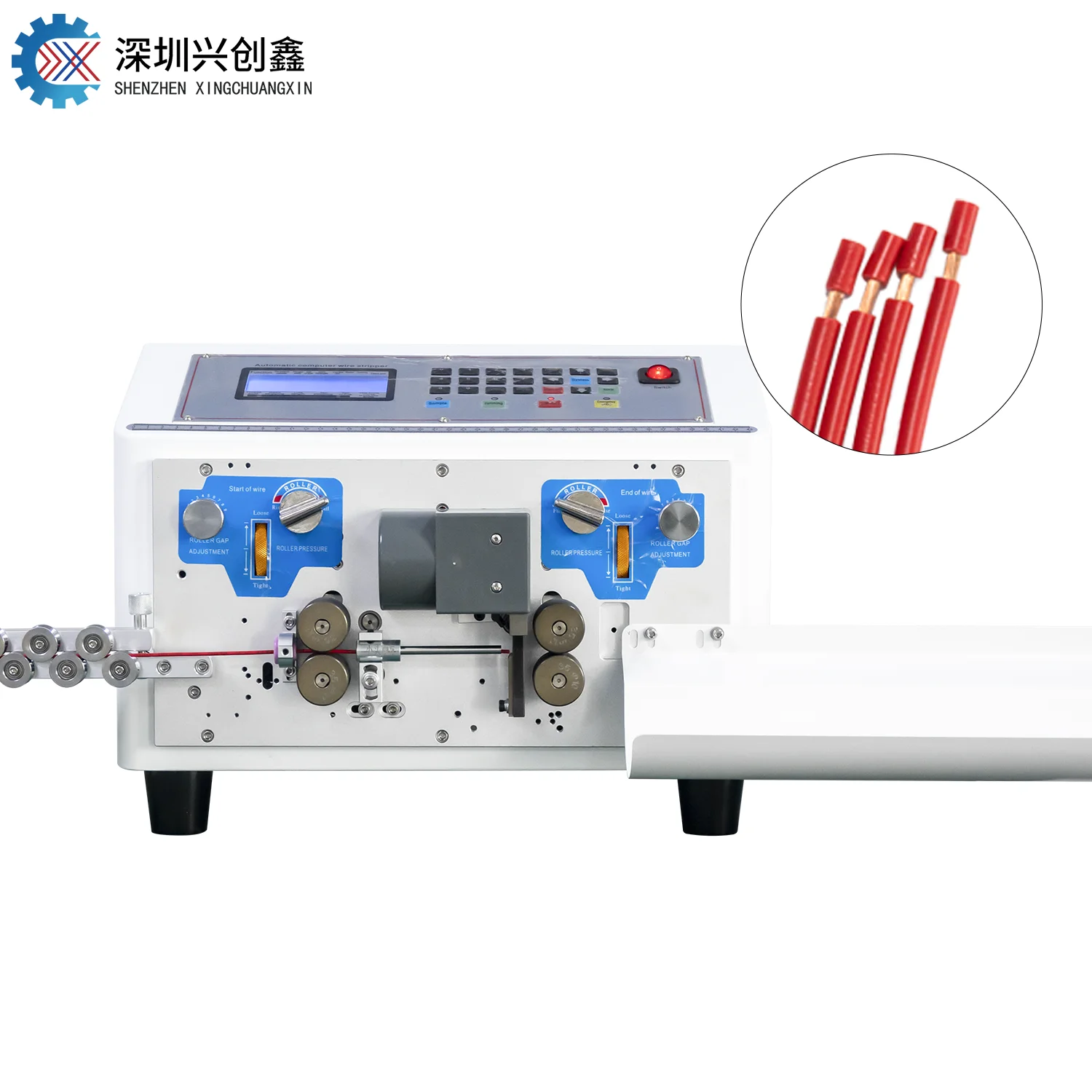 Automatic Electric Wire Cutting and Stripping Machine for 2 Wires Strip and Cut Together
