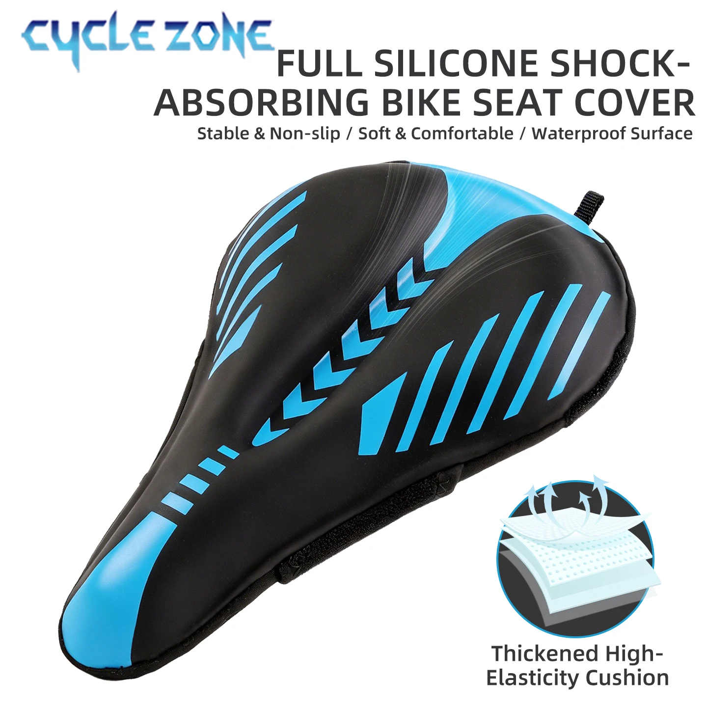 Thickened Silicone Bicycle Saddle Cover Shockproof Bike Cushion Cover Breathable Rebound MTB Bike Seat Pad Cycling Accessories