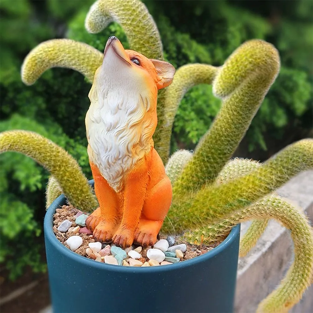 

Cute Nine Tailed Animal Figurine Handicraft Resin Crafts Animal Sculpture Toys Unique Garden Animal Statue