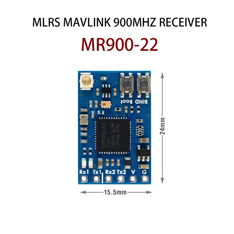 ตัวรับสัญญาณ Mavlink 900Mhz -9Dbm ถึง 22Dbm กําลัง RF พร้อม TCXO สําหรับรุ่น FPV RC ระยะไกล