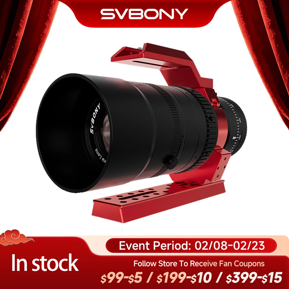

Svbony SV555 New Upgrade Astrophotography Telescope APO 243mm f/4.5 Telephoto Camera Lens for Full Frame Sky Imaging
