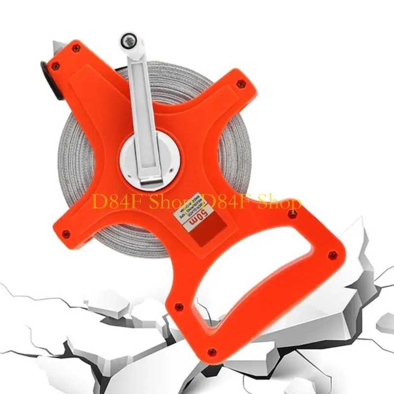 D84F 20m/30m/50m/100m Meter Open Reel Fiberglass Tape Measure Impact Resistant Ruler