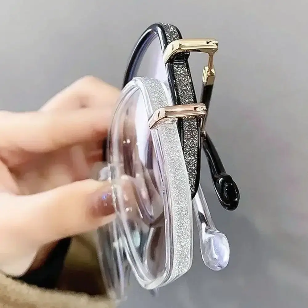 Blue Ray Blocking Anti-Blue Light Reading Glasses Glitter Frame Eye Protection Hyperopia Glasses Vintage Shining Rhinestones