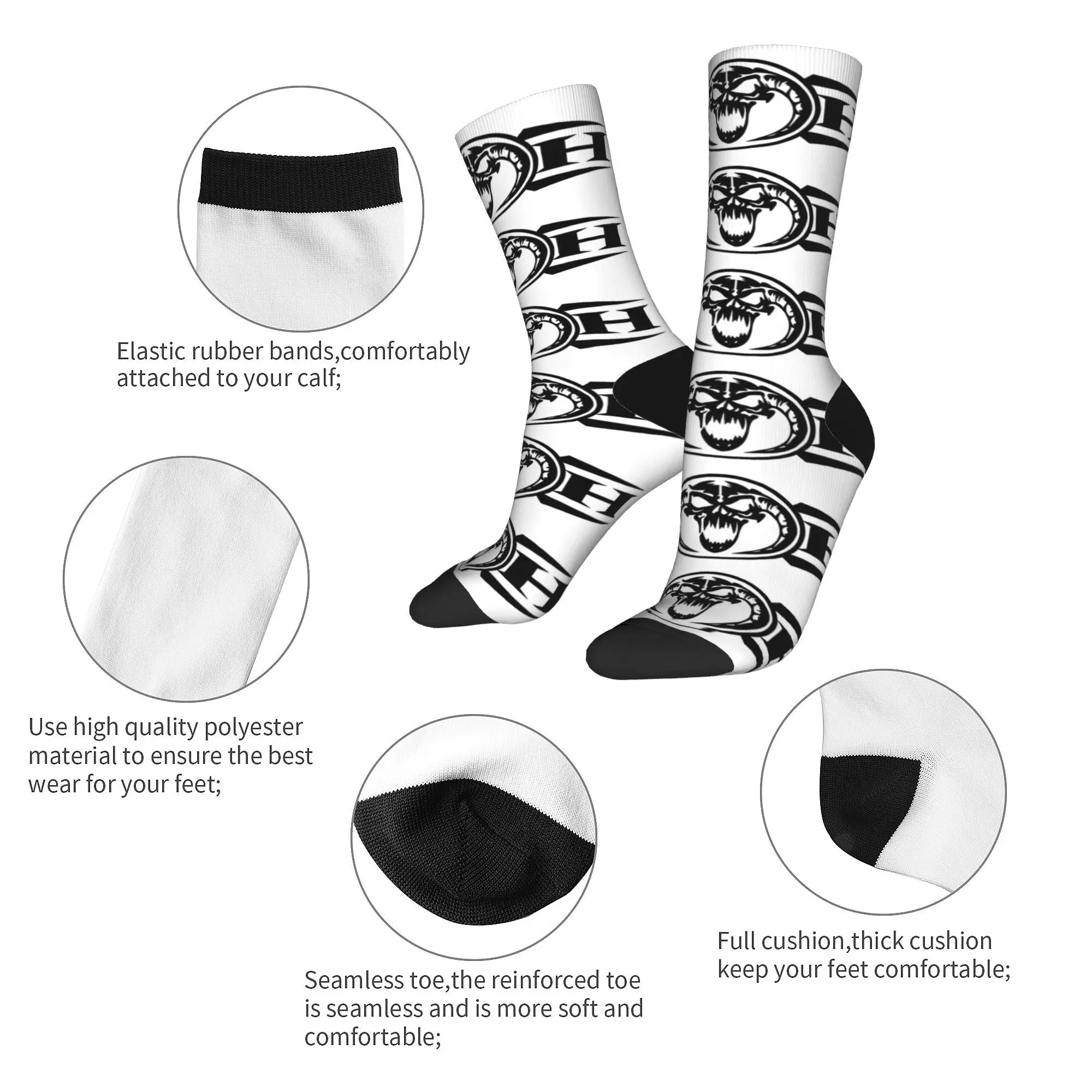 Masters of Hardcore Socks Men Women Polyester Casual  Socks High Quality Spring Summer Autumn Winter Middle Tube Socks Gift