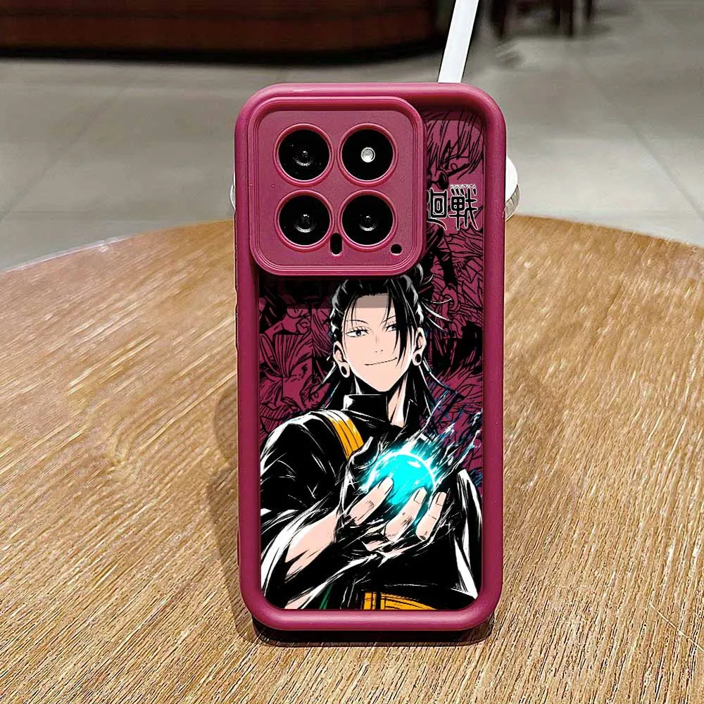 وسيم Jujutsu Kaisen لسامسونج غالاكسي S25 S24 S23 S22 S21 S20 FE ملاحظة 20 الترا زائد غطاء فوندا العين سلم جراب هاتف