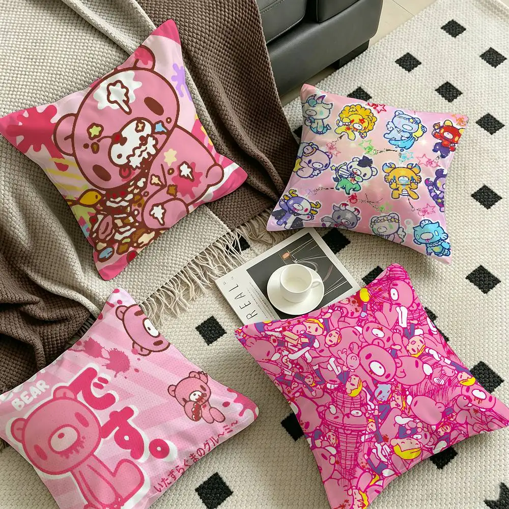 Cartoon G-Gloomy Bear Maple Design Cushion Cover Happy Autumn Harvest decor Holiday Decorati Pillow Cover