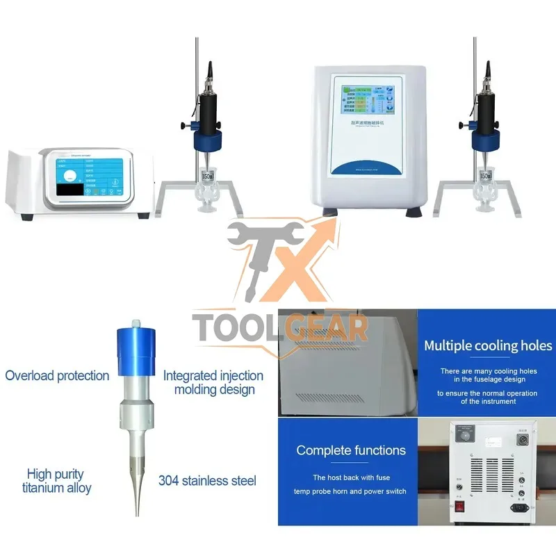 2026hotsale* IKEME Lab Homogenizer Mixer Cosmetics Mini Cell Disruptor Milk Emulsifier Disperser Industrial Ultrasonic