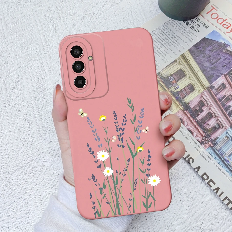New Case For Samsung F13 F23 Painted Cover Soft Smooth Liquid Silicone Full Protection Anti Choc Bumper For Galaxy F 13 23 Funda image 5