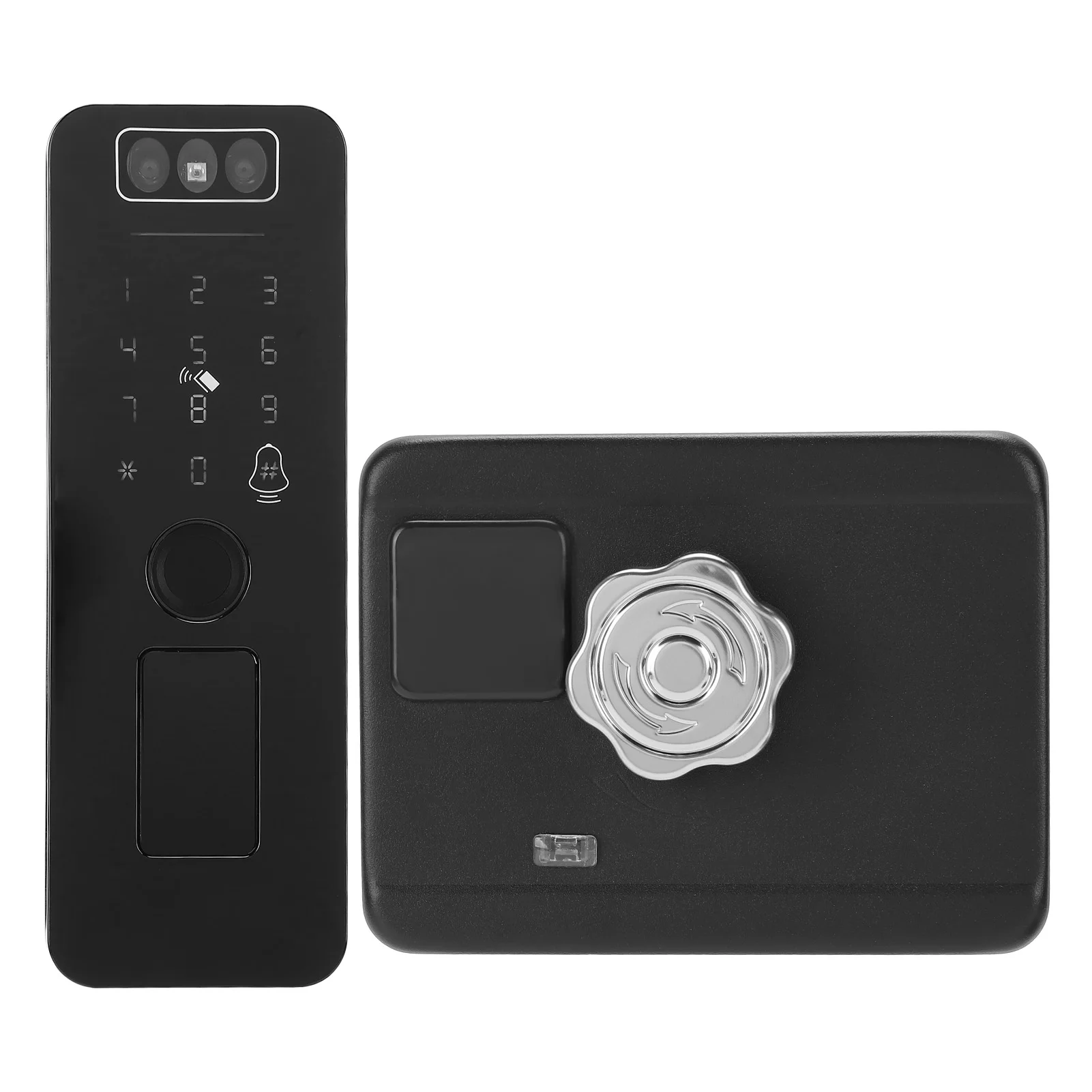 

Smart Lock WiFi Fingerprint Face Recognition TY APP 5 Unlock Methods Door Lock with Camera Waterproof Outdoor Rechargeable