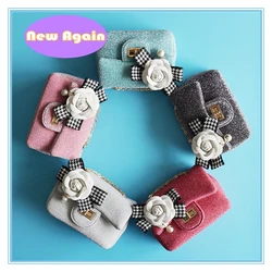 Design Purse! Children's fashion crossbody bags Girls lovely flower messenger bag Kid's Shiny cotton wallets Girl Bags NAB052