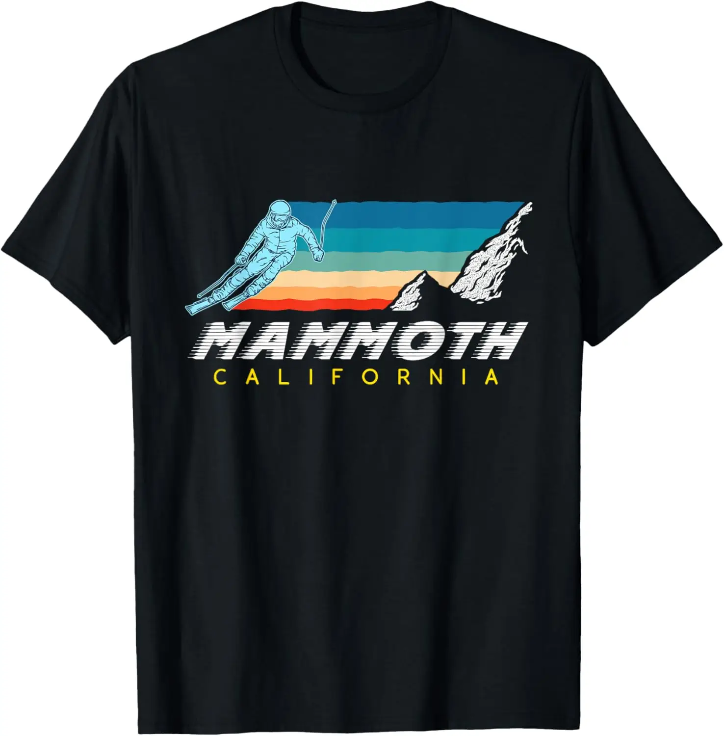 Mammoth California - USA Ski Resort 1980s Retro Shirt T-Shirt