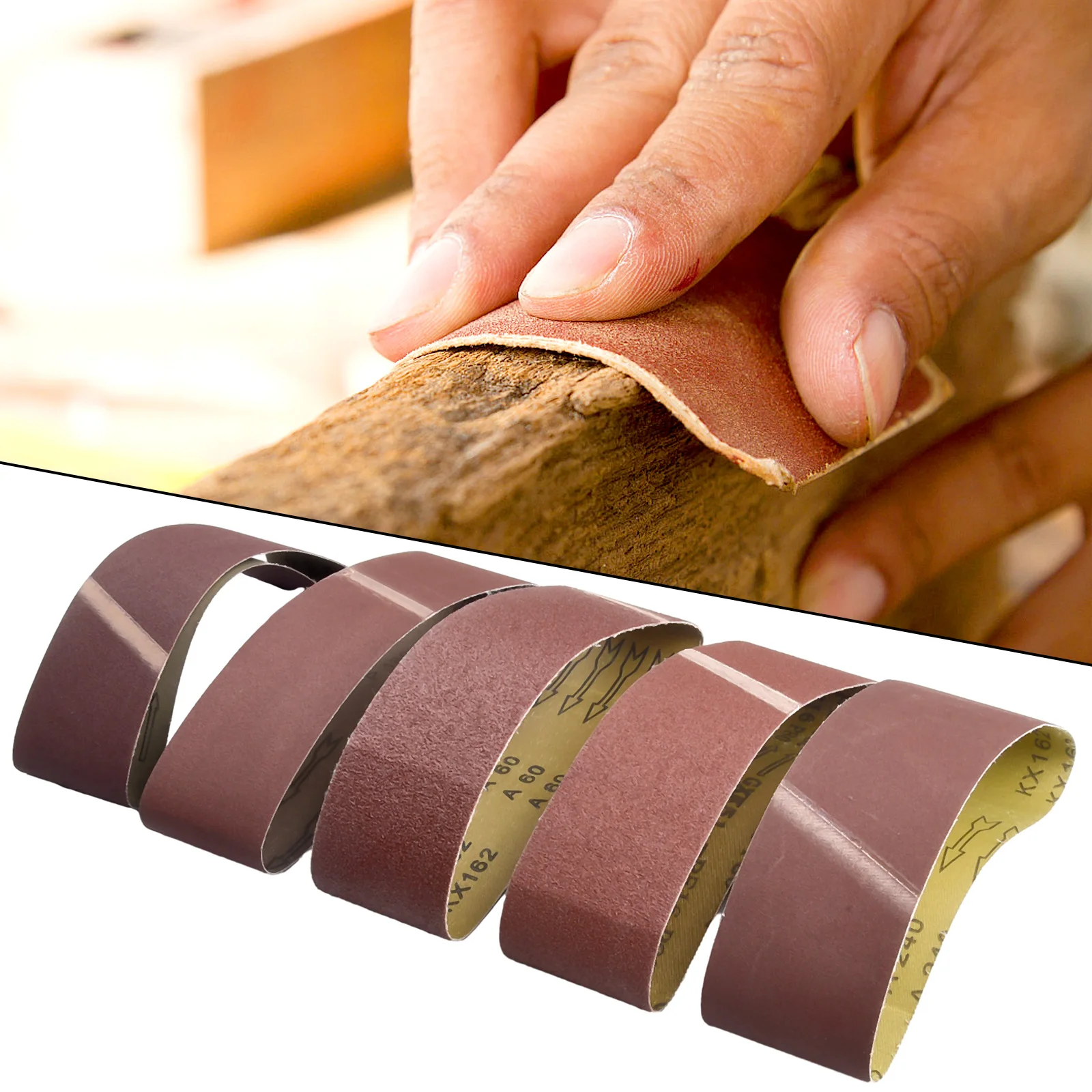 

Gain Exceptional Control 5pcs 75*533mm Abrasive Band Set, Alumina Material, Perfect for Woodwork and Metalwork