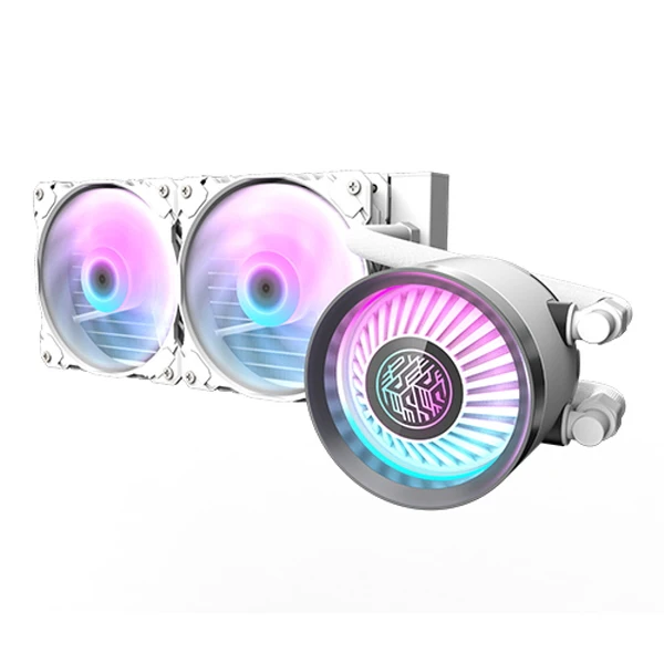 DarkFlash NEBULA DN-240 ARGB CPU water cooling cooler White