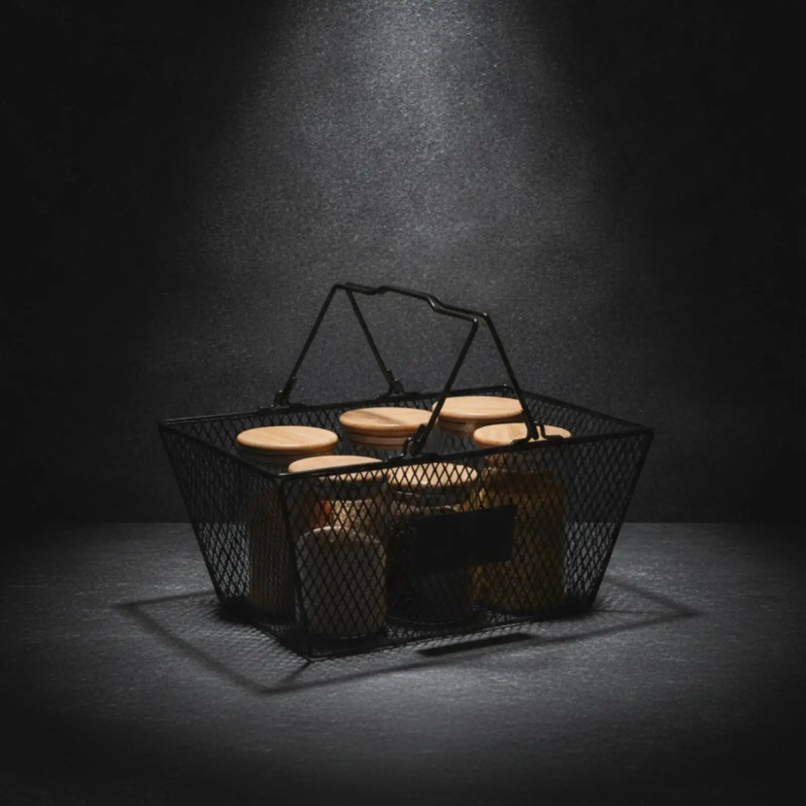 Durable Wire Basket with Padded Handle for Shopping Trips Home Decor Wicker Alternative