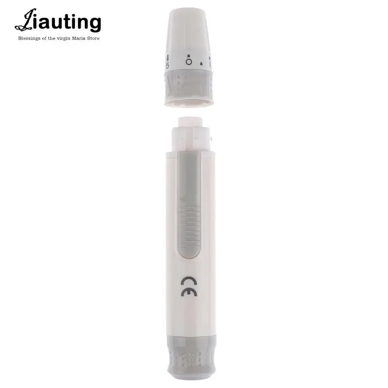 1pcs Adjustable Depth Blood Sampling Glucose Test Pen Blood Sample Pen Lancet Pen Lancing Device For Diabetics Blood Collect