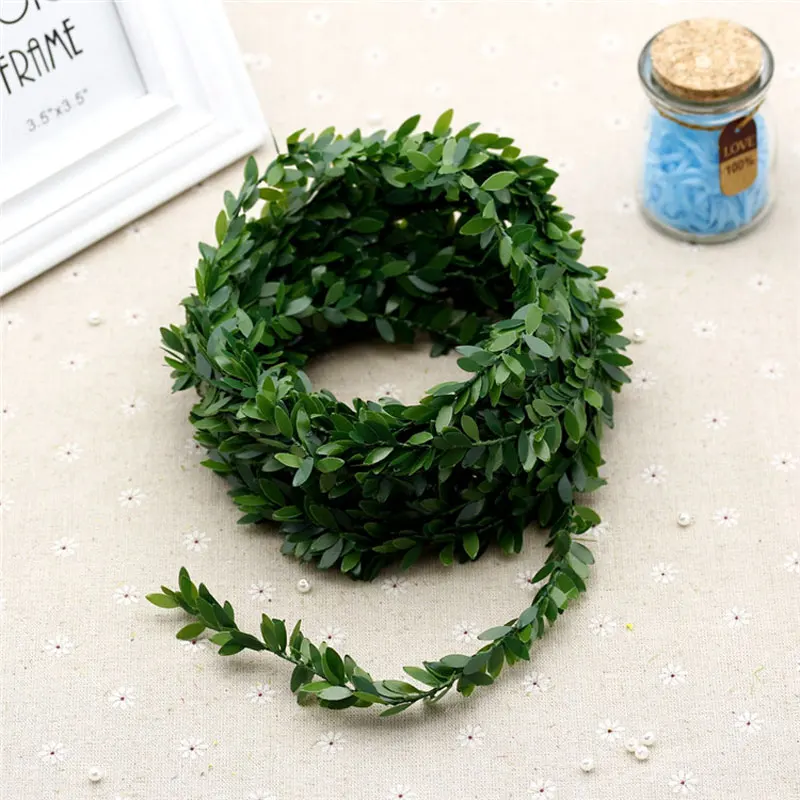 

Artificial Garland Accessories Vine Wire Simulation Green Leaves Green Leaves Rattan 7 Meter