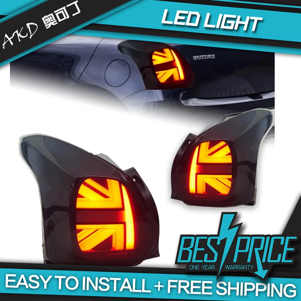 AKD Car Styling for Suzuki Swift Tail Light 2017-2023 Swift Sport LED Tail Lamp LED DRL Signal Brake Reverse  auto Accessories