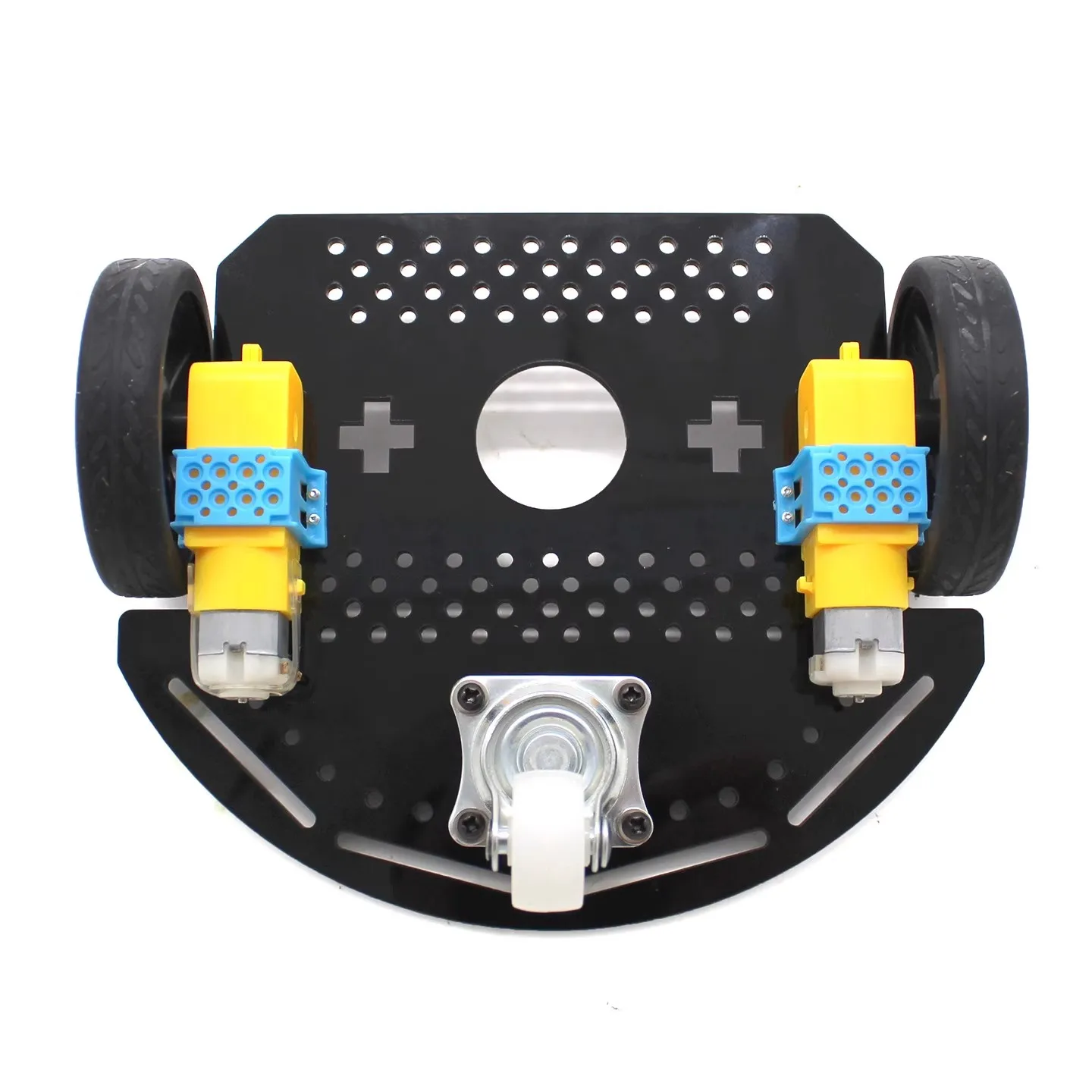 Intelligent car chassis (dual motor drive) three wheel DIY assembly remote control toy car robot chassis kit DC 3V TT motor