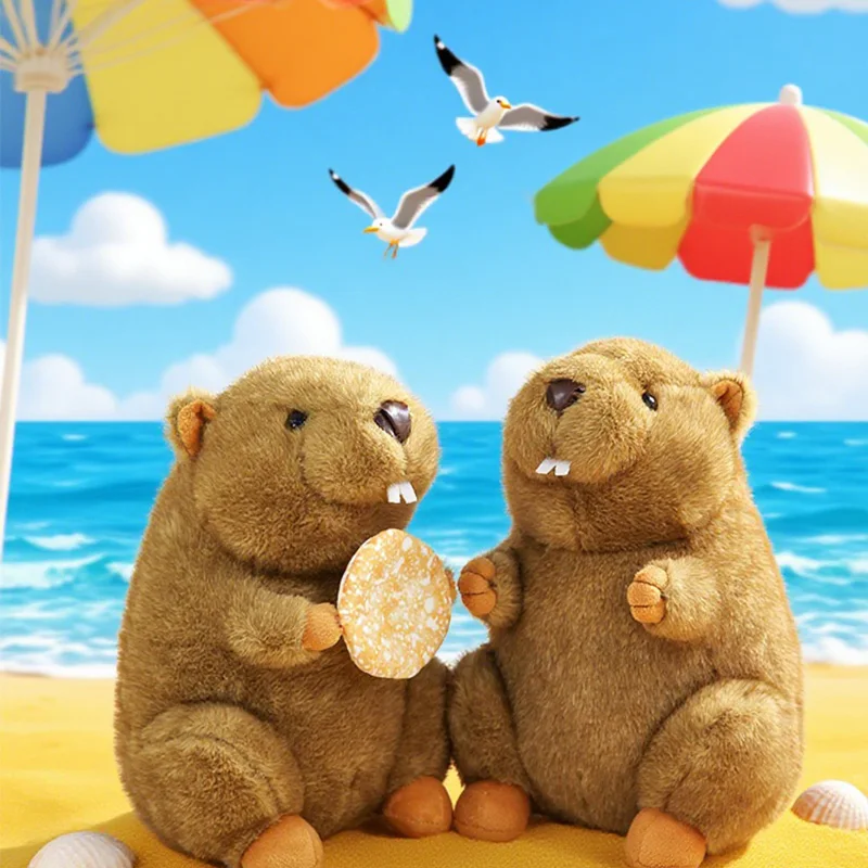 Kawaii – poupée marmotte douce faite à la main, jouet en peluche, dessin animé, mignon, cadeau d'anniversaire pour enfants, cadeau de tous les saints