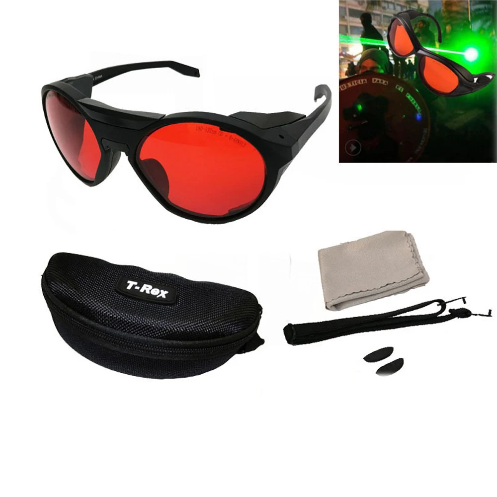 532nm Wavelength Laser Goggles Adjustable with Side Wing Protectors 190-540nm Laser Protective Eyewear