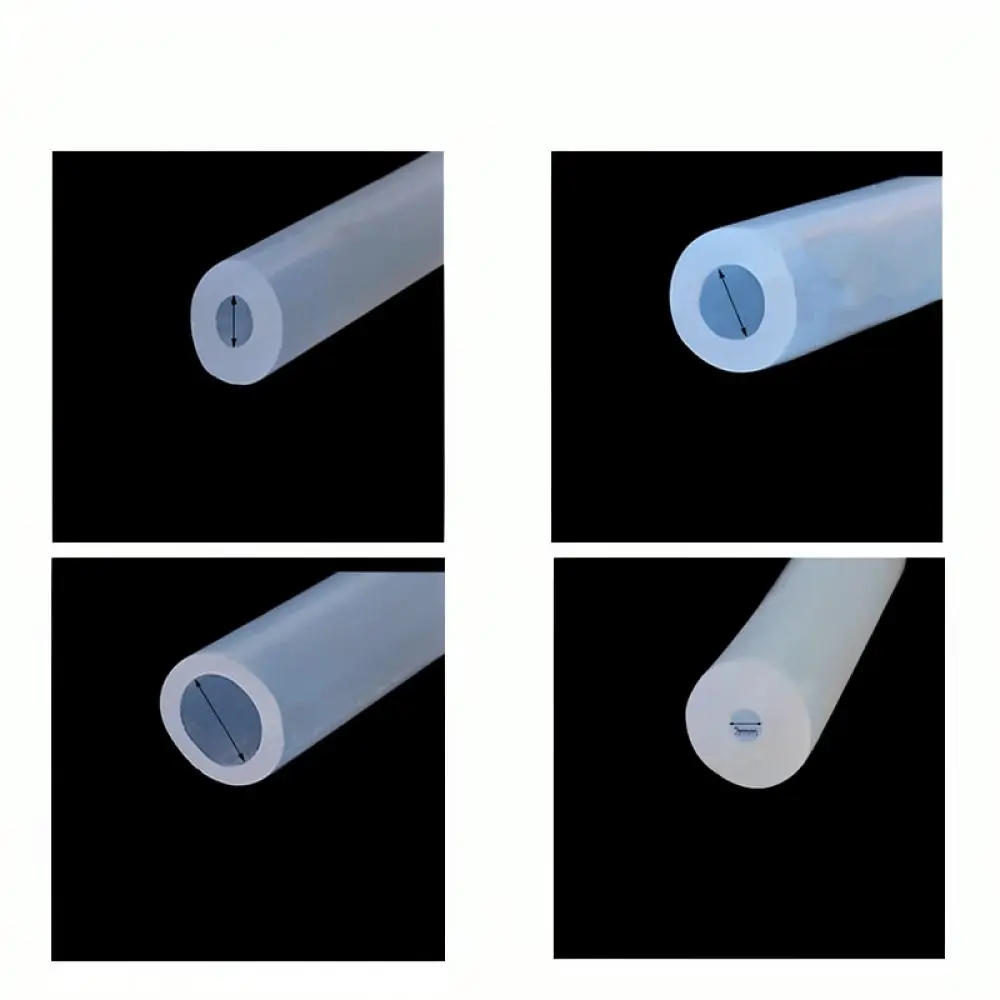 Food Grade Silicone Tubing Flexible Translucent Hollow Pipe Rubber O Ring Seal Cord For Industrial Assembly Maintenance