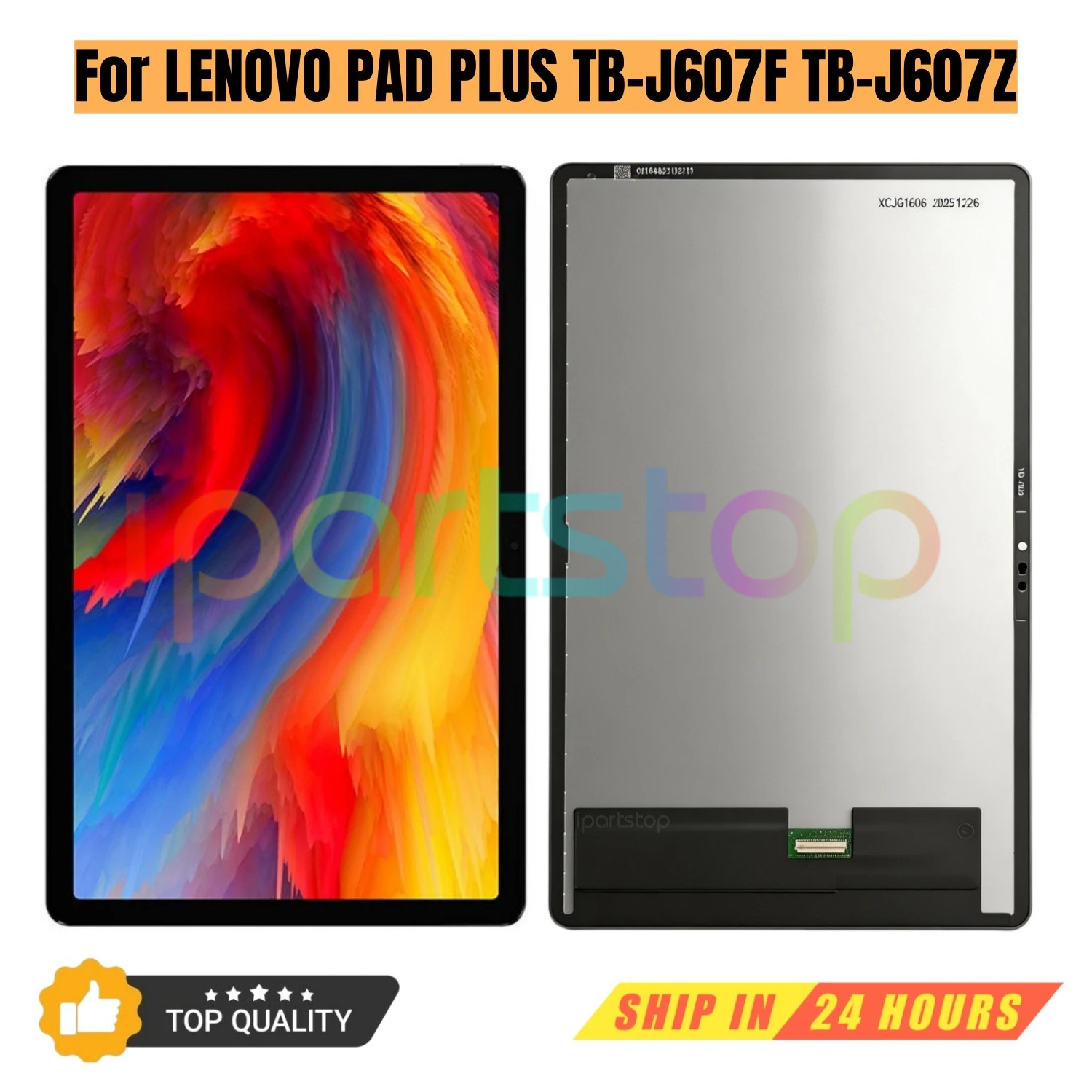 iparts-replacement-new-lcd-display-touch-screen-assembly-for-lenovo-pad-plus-tb-j607f-tb-j607z-black-repair-parts-oem