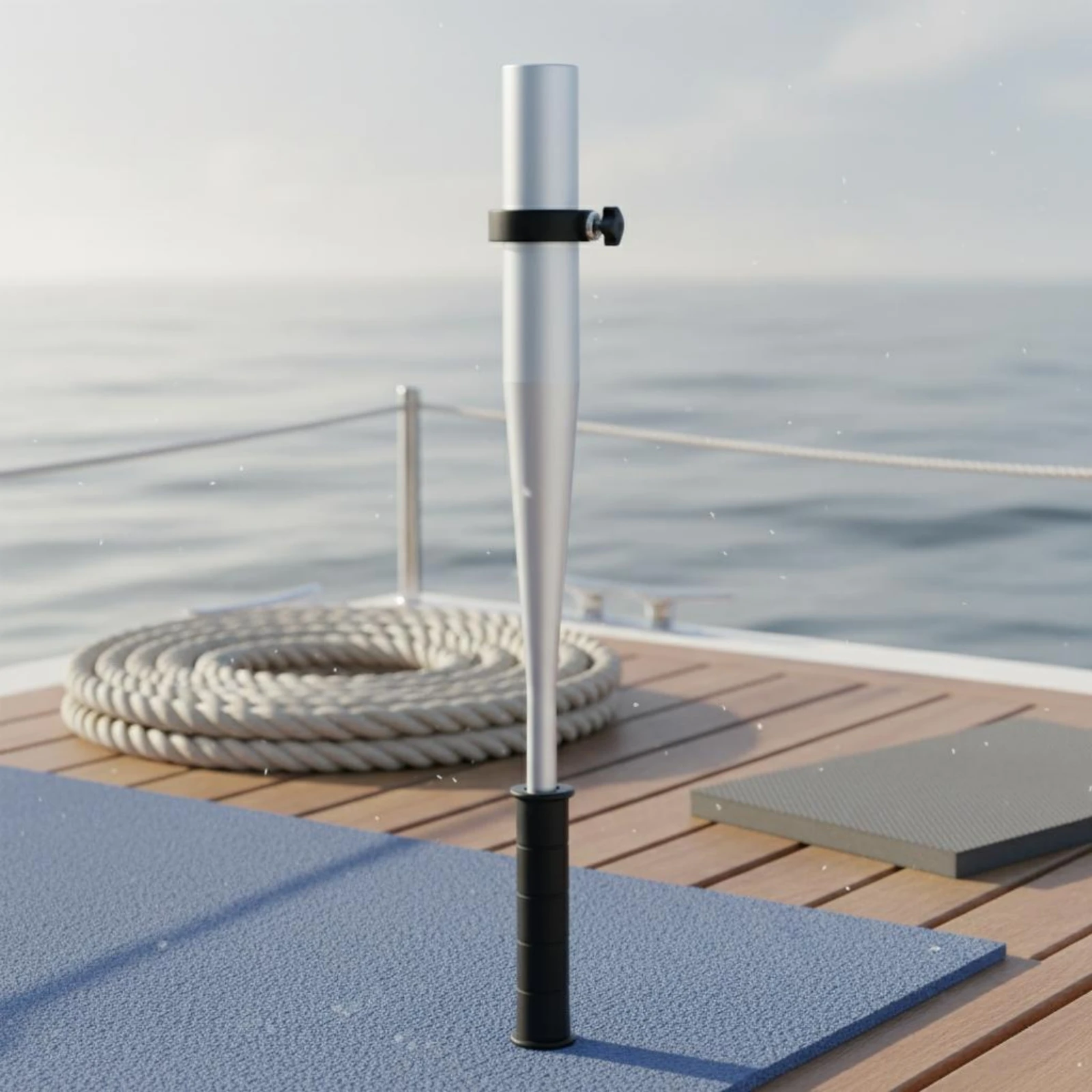 Aluminum Throttle Extension Rod with Silver Anodized Finish Marine Handle Extension for Outboard Throttle Control