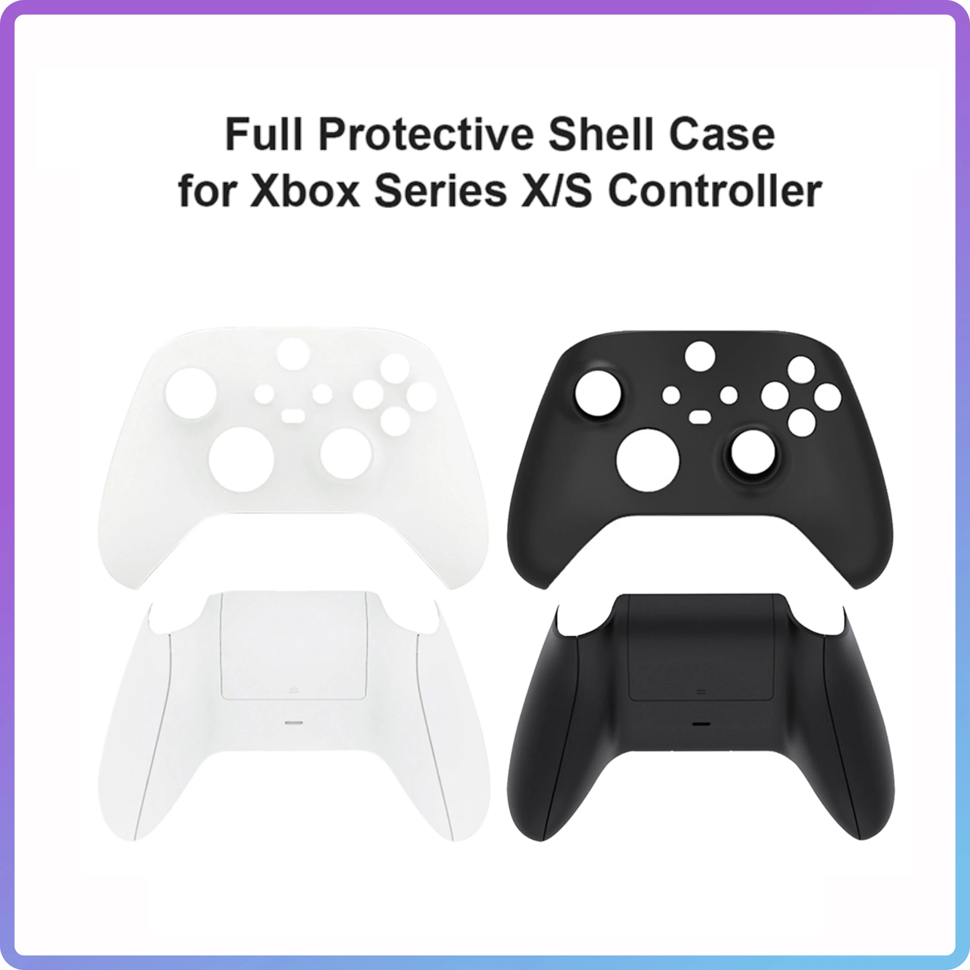 Transparent Case for Xbox Series S/X Controllers Shockproof Full Body Protective Cover Hard Shell Faceplate for Xbox Accessories