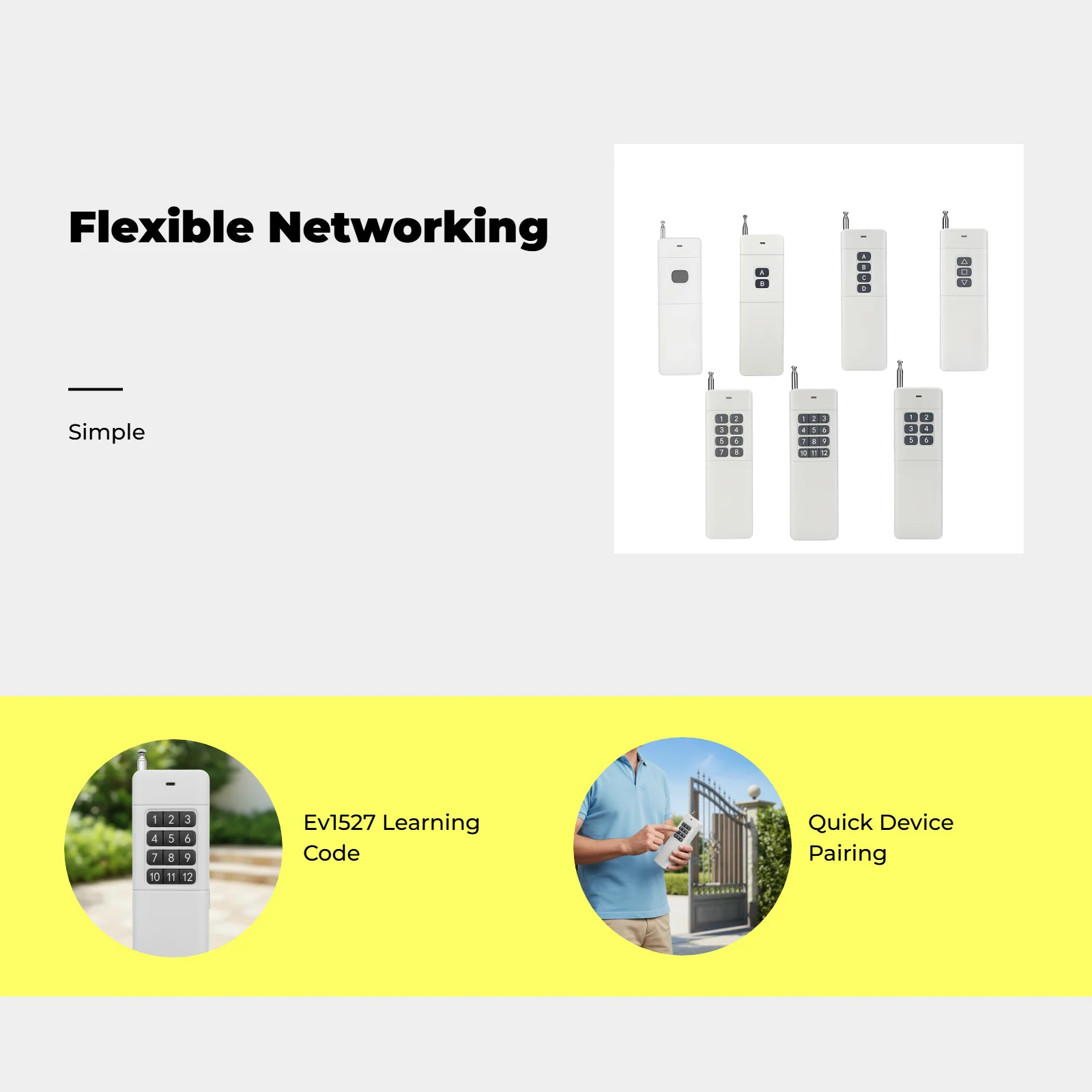Wireless Remote Control 1527 Code Learning Multiple Modes for Manufacturing Agriculture and Home Use