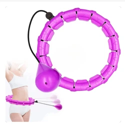 24 Section Smart Weighted Sport Hoops Abdominal Thin Waist Exercise Detachable Hoop Massage Fitness Circles Training Weight Loss